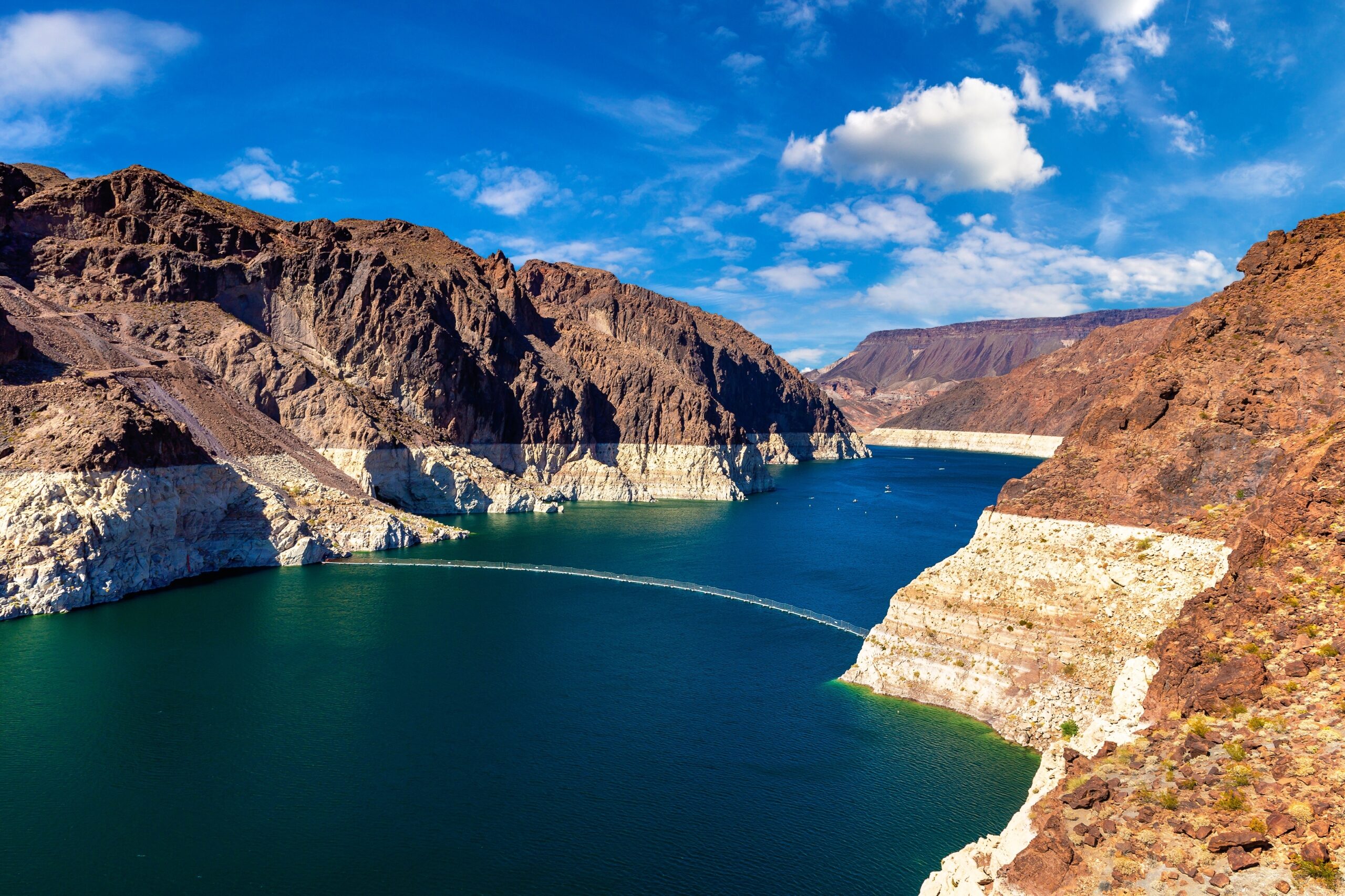 Aerial View of Hoover Dam in North America.